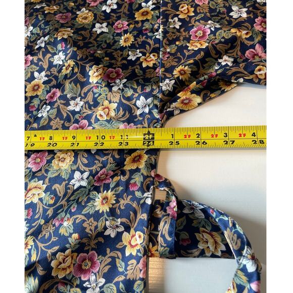 Talbots Intimates Satin Kimono Floral Robe Pockets Sash Belt Sz S Classic Travel - Picture 11 of 13